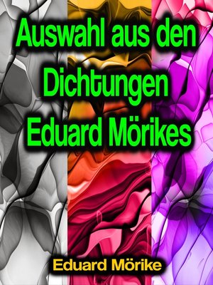 cover image of Auswahl aus den Dichtungen Eduard Mörikes